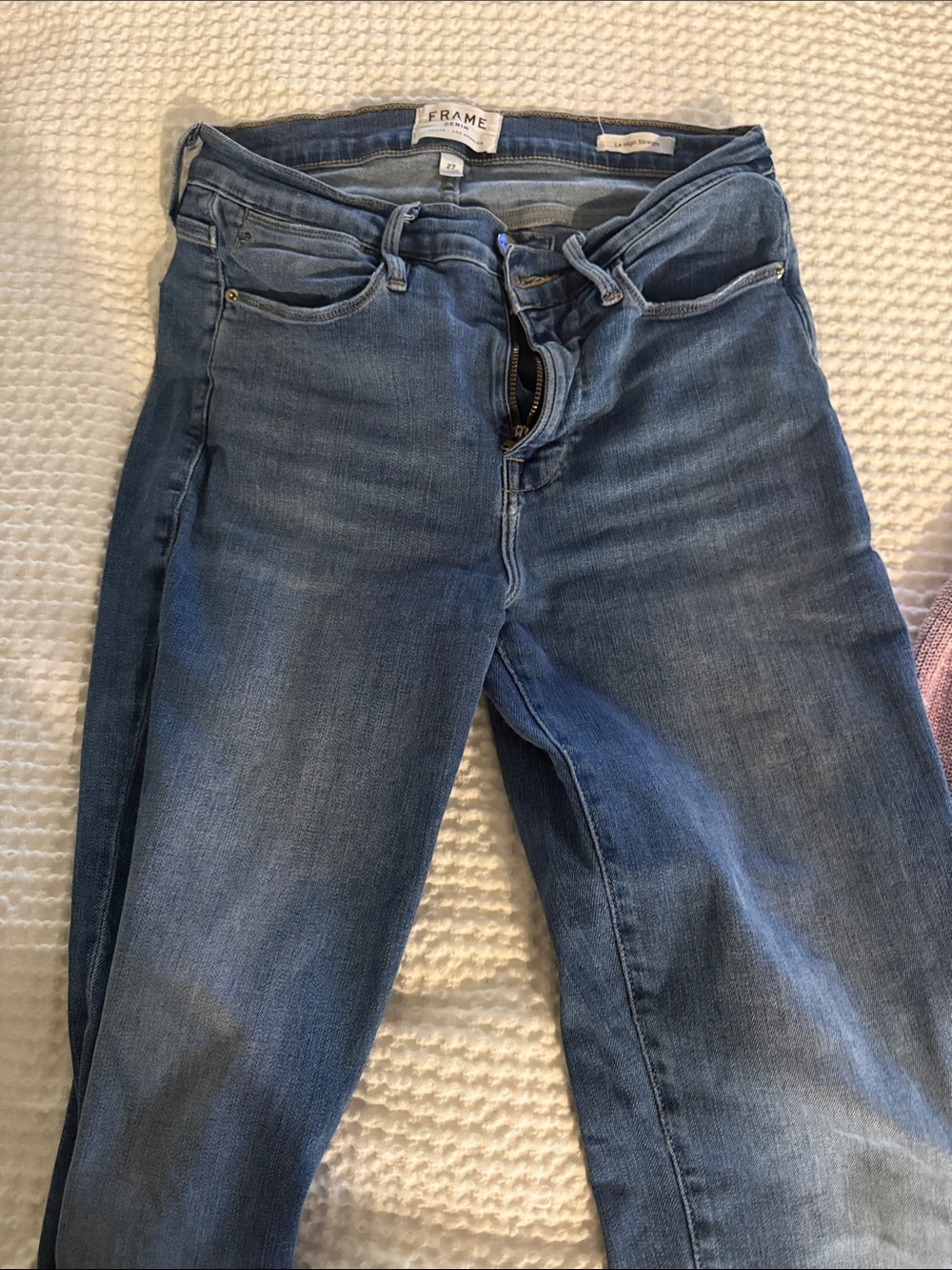 Frame Denim Light Blue Ankle Jeans